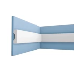 PU Foam Wall Frames, 7.5 cm Height, 2 cm Thickness, 2.44 m Length, White Color | Zakharef Company