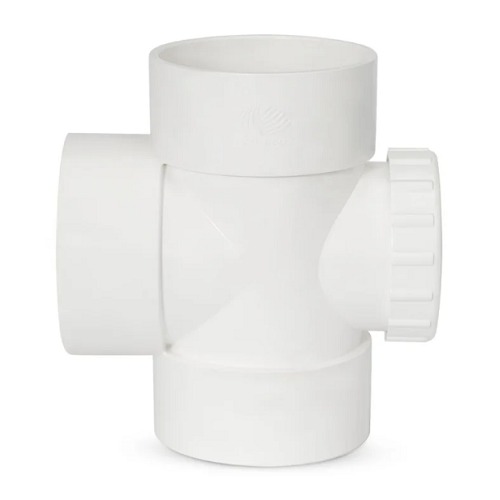 PVC Door Tee 4 inch SCH 40 White Color | Al-Manar Pipes Factory