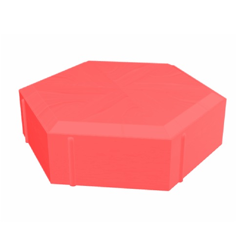 Hexagonal Interlock Paver Tiles Thickness 8 cm Red Color | Meyar