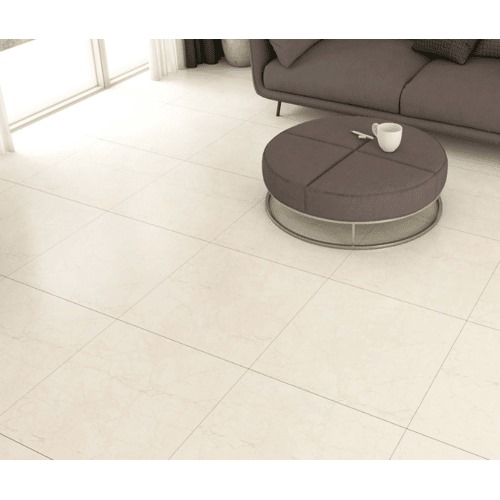 Indoor Floor Tiles 10 mm Thick 60x60 cm Light Beige Matte | Saudi Ceramics
