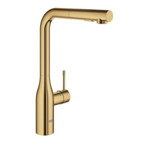 خلاط مطبخ Grohe بمقبض واحد صنبور شكل L، 1/2 بوصة، ذهبي | Grohe