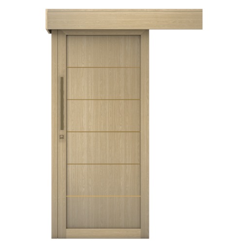 Premium Sliding Wooden Doors 110×265cm, Thick 6 cm, Beige | GM01