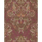 Italian Wallpaper Dark Red Color Classic Design, Size 10mx1.06m, Model 81688