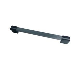 Stainless Steel Rectangular Kitchen Cabinet Handle 16 cm, Gray and Black | Wonderful Kitchens Company
