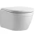White Wall Mounted Water Closet Athos Round Design Size 58×41×33.5 cm 