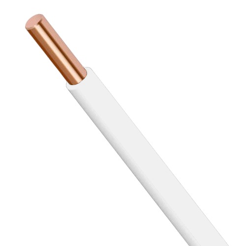 سلك نحاس مصمت مفرد 18 AWG، 1000 فولت، عزل PVC +105°C، أبيض | شركة كابلات الشرقية للصناعة