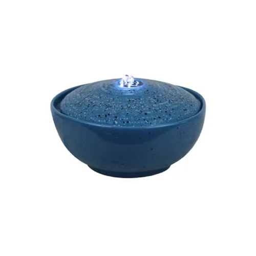 Luxury Ceramic Fountain 22.7 × 11.8 cm Blue with Lighting | Zahrat Al Rayyan Establishment