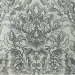 ورق حائط مشجر طول 15.6 م، عرض 106 سم، لون رمادي خافت وداكن مع اخضر خفيف 