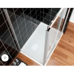 Glass Shower Cabin with Square Shower Tray Size 90×120 cm | Abyat Company