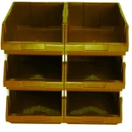 صندوق رف بلاستيك بولي ايثيلين، مساحة تخزين 25 كلغم، أبعاد 51×30×20 سم، بني ذهبي، موديل 9MS4G