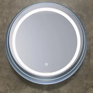 Lighted Bathroom Mirror Circular Shape 80x80cm 4mm Thickness Light Gray | Al Muhaidib Sanitary and Ceramic