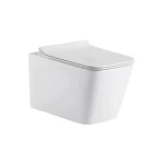 Wall-Hung Ceramic Lavatory, Square, White, UF Cover, Size 52.5×36×32.5 cm 