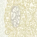 ورق جدران ايطالي لون كريمي ، تصميم كلاسيك ، مقاس 10 م×0.70 م، موديل 14113