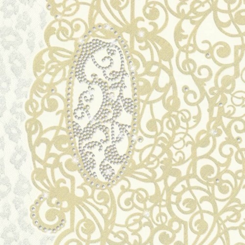 Italian Wallpaper Classic Design Size 10mx0.70m Creamy Color, Model 14113 | Balbaid Decor Company