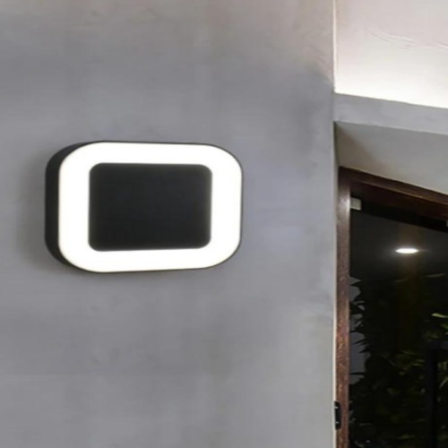 LED Wall-Mounted Light Fixture 15 Watt 20×20 cm Black | Matkel Store