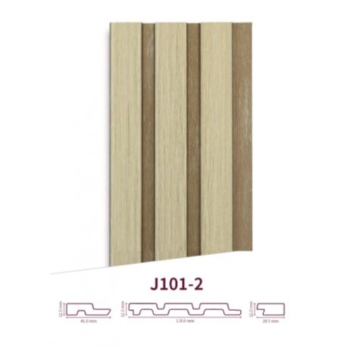 Korean Internal Wood Substitute for Walls Size 2.90×12 cm Beige with Brown | Luxury line