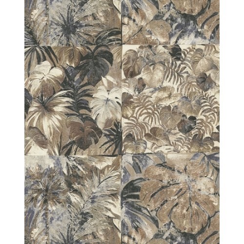 Leaf-patterned Wall Covering 10m x 1.06m Beige, Model 46701 | Balbaid Decor Company