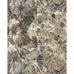 Leaf-patterned wall covering, beige, length 10m, width 1.06 m, model 46701