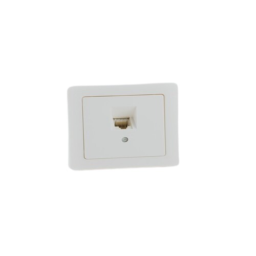 Q1 Telephone Socket Single 7 × 7 cm White Color | N0843W