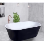 Acrylic Bathtub Size 150×75 cm, Black and White