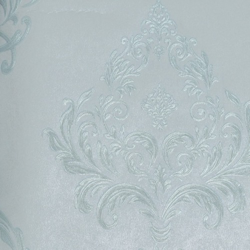 Wallpaper Tree-Patterned Design 15.6m×106cm Cyan Silver Cadet | Luxury line