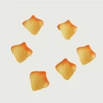 بتلات ورد صناعي لونلي، لون برتقالي، ارتفاع 6 سم، عرض 7 سم