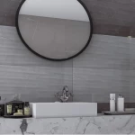 Rectangular Wall Ceramics, Glossy Surface, Size 30x60 cm, Thickness 9 mm, Light Grey Color | Saudi Ceramics