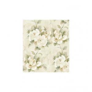 American Wallpaper Floral Design Light Beige, Size 10m x 0.53m, Model aq51107 | Balbaid Decor Company