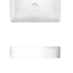 Rectangular Surface Ceramic Over Counter WashBasin 40.5×50.5×11 cm, Brilliant White