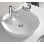 Countertop Round Wash Basin Diameter 480 mm, Brilliant White Color