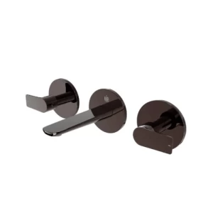 Frameless Wall Mounted Bathroom Washbasin Mixer 19×32×6.8 cm, Shiny Titanium | Hatch Company