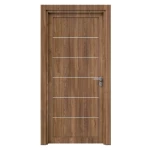 باب خشبي بريميوم عصري، لون بني فاتح، مقاس 235×115 سم، سمك 6 سم، موديل M01