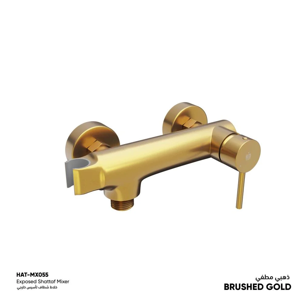 Shattaf Mixer External Establishment with Stand, Weight 1128 gram, Matt Gold | Hatch Company