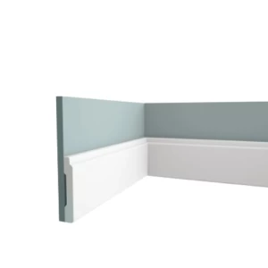 PU Foam Skirting 9 cm Height 1.5 cm Thickness 2.44 m Length White | Zakharef Factory