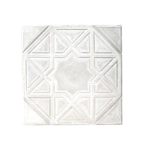 Cement Flooring Tiles Islamic Design 40x40x4 cm White | Al Wasad Industrial Company