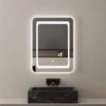 مرآة حائط ليد مقاس 60×80 سم ، شكل مستطيل