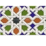 Moroccan Ceramic Tera Relief Cobalto, Size 28x14 cm, 8.5 mm Thickness