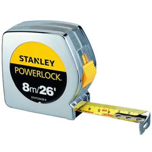 Stainless Steel Tape Measure Length 8 meters, Width 26 mm, Silver Color | ARAB PROS COMPANY