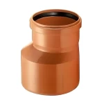 UPVC Plastic Reducer Coupling Diameter 315×250 mm, Length 300 mm, Orange Color | Cosmoplast Factory