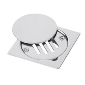 صفاية ارضية تصميم مربع حجم 15×15 سم لون كروم | N116.003-2