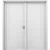 باب خشبي مزدوج للمداخل بريميوم بتصميم أنيق، لون ابيض، أبعاد 220 × 235 سم، موديل TR17