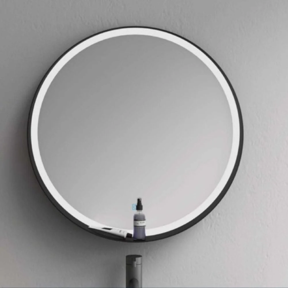 Lighted Mirror Circular Shape Sand Frame 60x60cm, 4mm Thickness | Al Muhaidib Sanitary and Ceramic