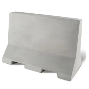 Gray Unreinforced Concrete Barriers Size 200x250x80 cm Without Hook, Two Forklift Openings, Slotted Drain Holes | Matkel Store