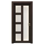 باب بريميوم كلاسيكي فاخر، لون بني محروق، مقاس 235×115 سم، سماكة 6 سم، رقم المنتج GPR07