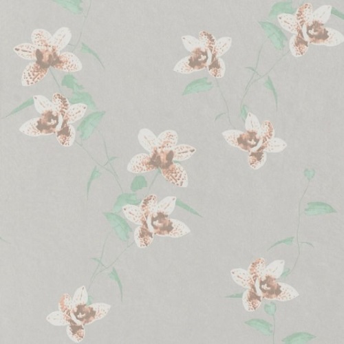 Floral Wall Covering 10m x 0.53m Grey Color | Abyat Company