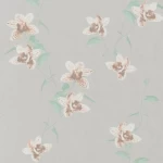 ورق حائط ورود لون رمادي، طول 10 م، عرض 0.53 م.