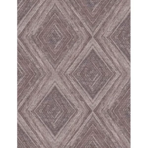 Spanish Wallpaper Brown Color Geometric Design, Size 10m x 0.53m | Balbaid Decor Company