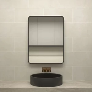 Rectangle Glass Mirror 60 × 80 cm, Silver Aluminum Frame | Al Muhaidib Sanitary and Ceramic
