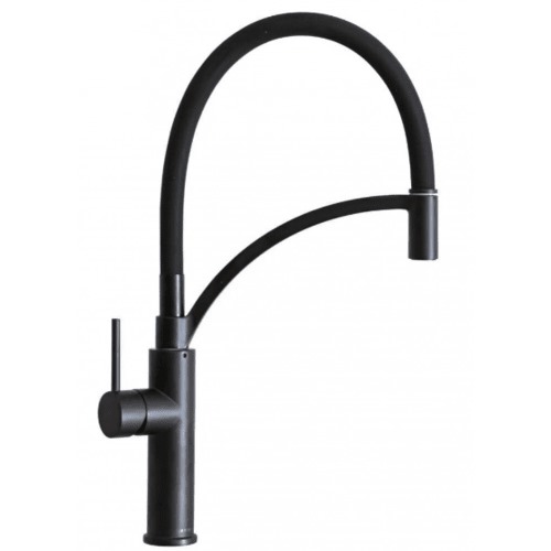 Flexible Sink Mixer Matte Black, Rust Resistant Brass Body | Albayt Alaniq Sanitary Tools