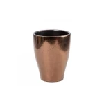 Ceramic Plant Planter, Dimensions 17×14 cm, Gold Color, Long Shape